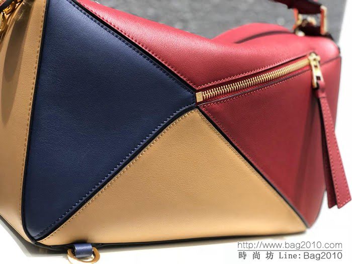 LOEWE羅意威  Loewe Puzzle乳酪拼色 專櫃同步 最新版本 小牛皮手提斜挎包  jdl1149